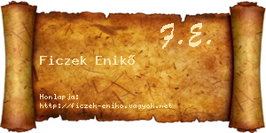 Ficzek Enikő névjegykártya