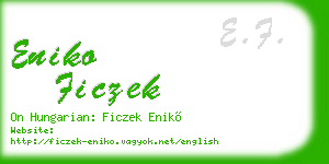 eniko ficzek business card