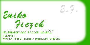 eniko ficzek business card